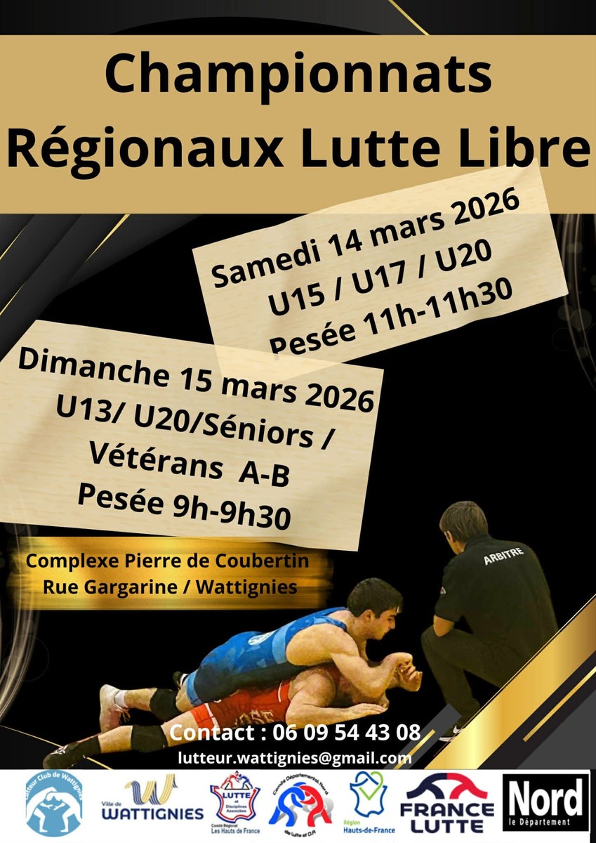 CHAMPIONNAT REGIONAL HAUTS DE FRANCE  SENIORS ET U13 2026