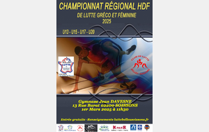 CHAMPIONNAT REGIONAL LUTTE GRECO ET FEMININE 2025